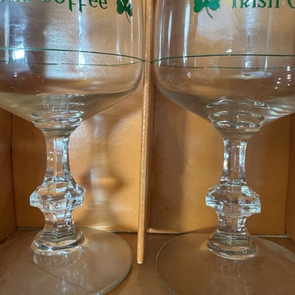 Vintage Durobor Irish Coffee Glasses Set Of 6 Made In Belgium - Picture 4 of 10